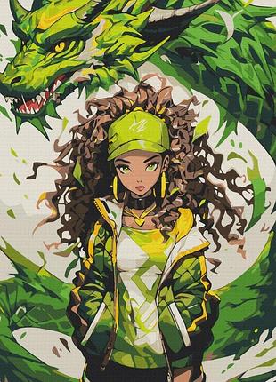 Премиум картина по номерам 40х50 на деревянном подрамнике "амулет дракона" pbs53825