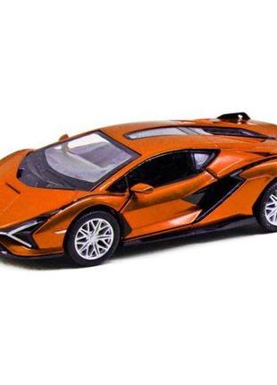 Машинка металева "lamborghini sian fkp 37", оранжевий