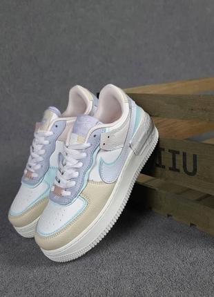 Женские кроссовки nike air force 1 shadow multicolor найк форс разноцветные