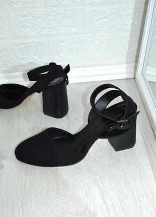 Жіночі туфлі закриті босоніжки чорні натуральна шкіра замша всі кольори 36-43р3 фото