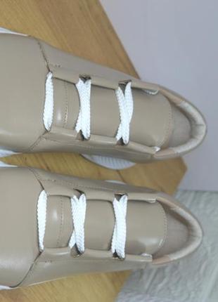 Женские кроссовки бежевые натуральная кожа замша все цвета 36-43р7 фото