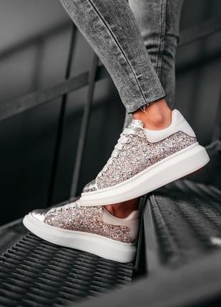Кросівки mcqueen glitter-leather кроссовки