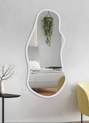 Зеркало настенное 130х60 см ассиметричное. зеркала для прихожей, гостиной, ванной комнаты, дома1 фото