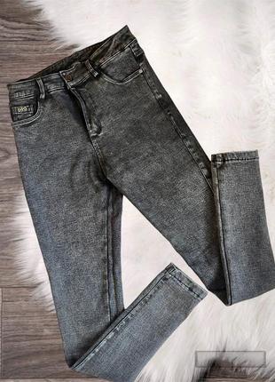 Женские джинсы скинни skinny серые варежки