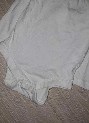 Білий бодік сорочка tu на 9-12 міс3 фото