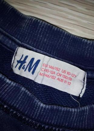 Світшот, лонг, толстовка з принтом h&m на 10-12 років8 фото