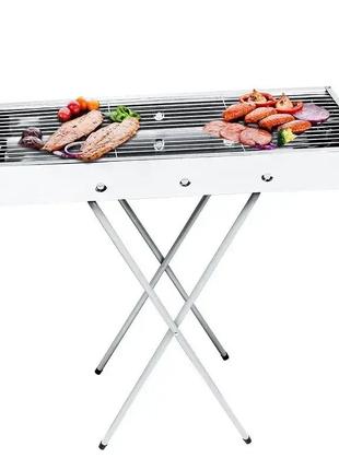 Переносний мангал barbecue tray 770t 78х30х78 см, мангал барбекю для відпочинку на природі складаний