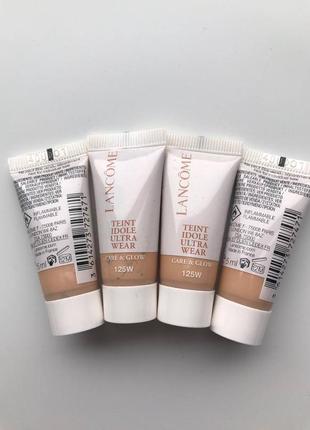 Зволожуючий легкий тональний крем lancome teint idole ultra wear care & glow foundation міні 5мл1 фото