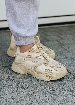Шикарні кросівки calvin klein beige nude кроссовки