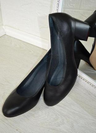 Женские туфли на каблуке чёрные кожаные натуральная кожа замша все цвета 36-43р3 фото