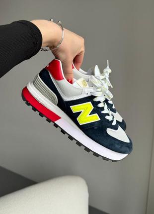 New balance 574 legacy black/yellow/red1 фото