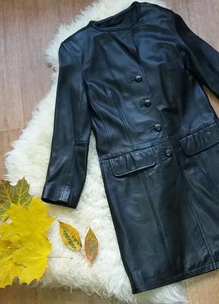 Тренч из натуральной кожи