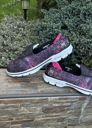 Skechers go walk 3 удобные фирменные кроссовки слипоны сникерсы 41-41.5р.1 фото