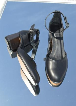 Женские туфли закрытые босоножки чёрные кожаные натуральная кожа замша все цвета 36-43р2 фото