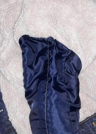 Утеплена джинсова курточка, шерпа gap на 6 років8 фото