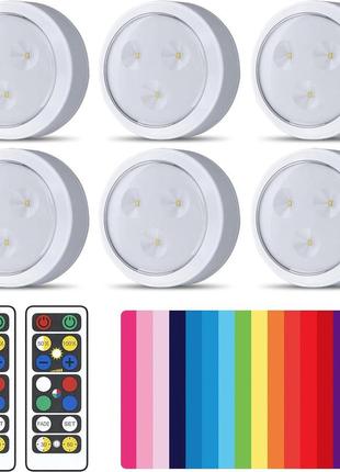 Brilliant evolution 6-pack wireless rgb led lights - батарейные фонари - ночной свет - изменяющий цвет