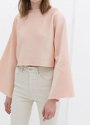 Zara щільний світшот з широким рукавом