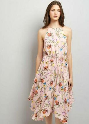 Цветочное платье new look фиалки лаванда