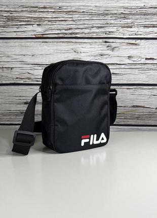 Сумка fila черного цвета / мужская спортивная сумка через плечо фила / барсетка fila6 фото