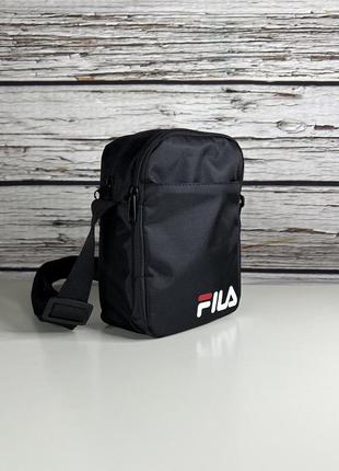 Сумка fila черного цвета / мужская спортивная сумка через плечо фила / барсетка fila7 фото