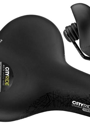 Сідло велосипедне kls cityride 17 gel black2 фото