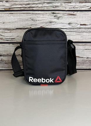 Барсетка reebok / чоловіча спортивна сумка через плече рибок / сумка reebok чорного кольору