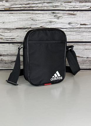 Барсетка adidas / мужская спортивная сумка через плечо адидас / сумка adidas черного цвета5 фото