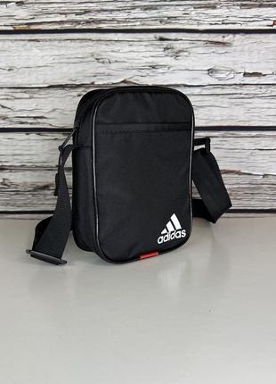 Барсетка adidas / мужская спортивная сумка через плечо адидас / сумка adidas черного цвета4 фото