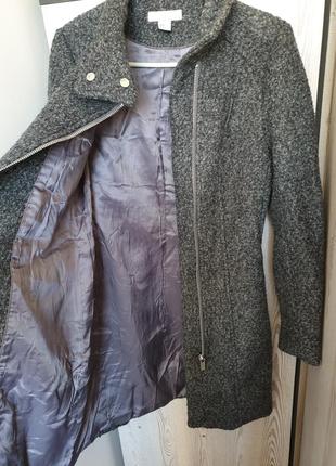Полушерстяное пальто на молнии h&m6 фото