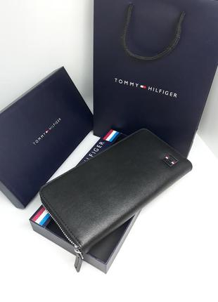 Мужской кожаный клатч tommy hilfiger