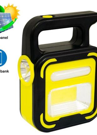 Кемпінговий ліхтар на сонячній батареї camping lantern 1w+6led, фіолетовий ліхтарик лампа — повербанк (st)