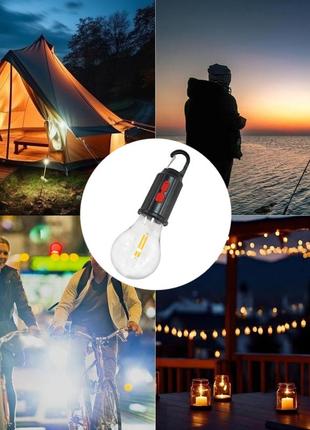 Портативна лампочка на акумуляторі camping lamp t-01 кемпінговий ліхтар — лампа на акумуляторі (ns)