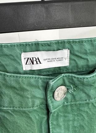 Zara, зеленые джинсы, джинсы палаццо, клеш3 фото