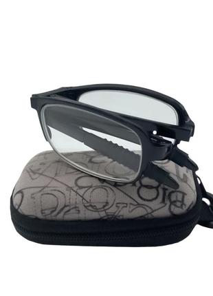 Окуляри з діоптріями для зору +2.5d фокус плюс, окуляри для читання з діоптріями + сірий чохол (st)9 фото