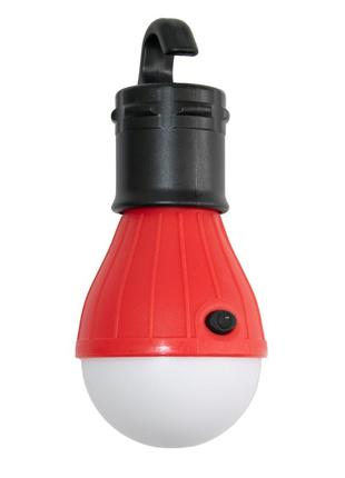 Портативна лампочка на батарейках 3хааа чорно-червона кемпінгова лампа, ліхтар у намет (st)
