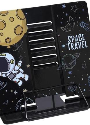 Подставка для книг "космонавт на луне" lts-8211 металлическая (вид 4)1 фото