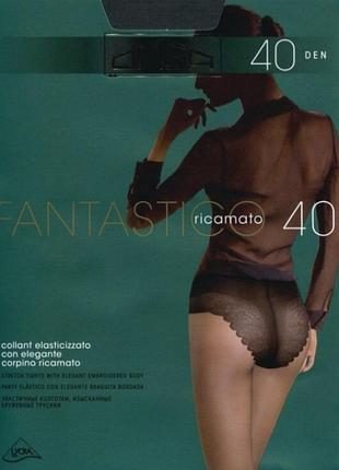 Колготки omsa з мереживними трусиками 40 den, італія.