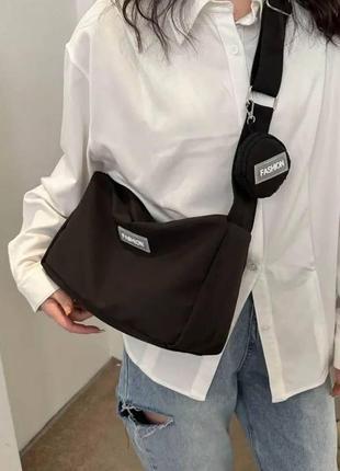 Жіноча нейлонова сумка стильна сумка для через плече1 фото
