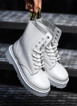 Черевики dr. martens jadon white ботинки