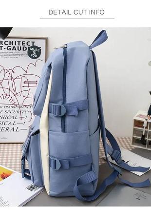 Подростковый рюкзак jingpin набор 5в1 молодежный портфель для школы тренировок учебы путешествий8 фото