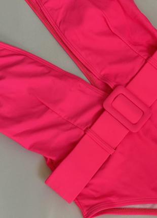 Злитий купальник неоновий2 фото