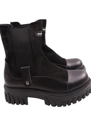 Ботинки женские aquamarin черные натуральная замша, 39