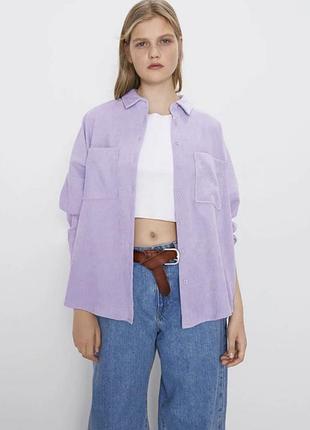Рожева сорочка оверсайз в стилі zara