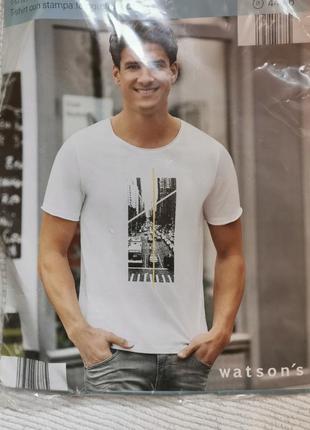 Белая мужская футболка с рисунком германия