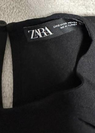 Zara черный топ с длинными рукавами2 фото