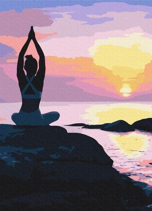 Преміум картина за номерами "ранкова медитація" розмальовки за цифрами.40*50 см.україна