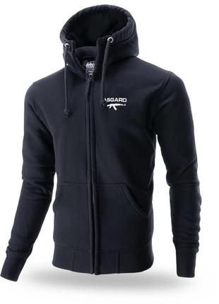 Мужская толстовка черная dobermans aggressive asgard bz305abk худи на молнии с капюшоном (m)