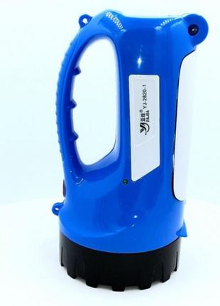 Аккумуляторный переносной ручной led фонарь yajia yj-2820 синий