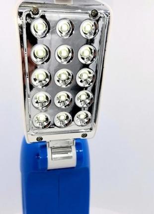 Аккумуляторный переносной ручной led фонарь yajia yj-2820 синий