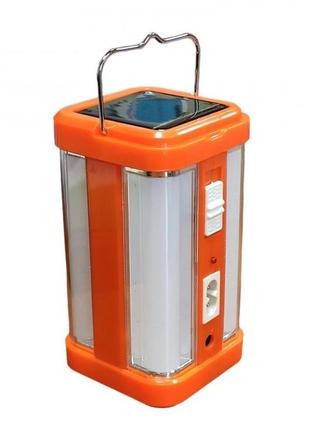 Акумуляторний ліхтар-лампа led ll-7108s із сонячною панеллю жовтогарячий